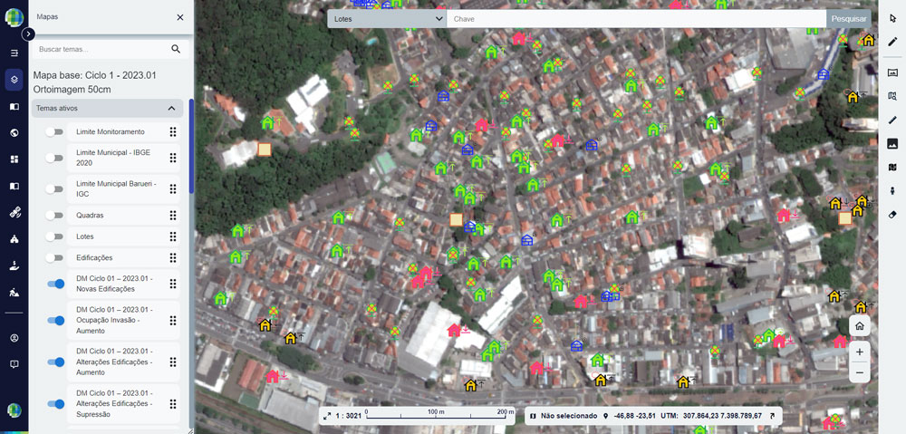 Monitoramento de Alterações Urbanas Geopixel